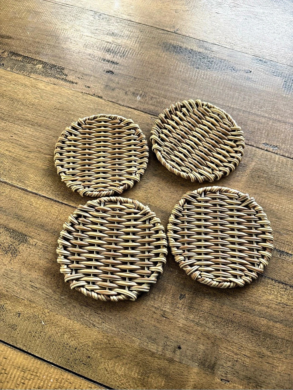 Woven Coaster Set in Brown